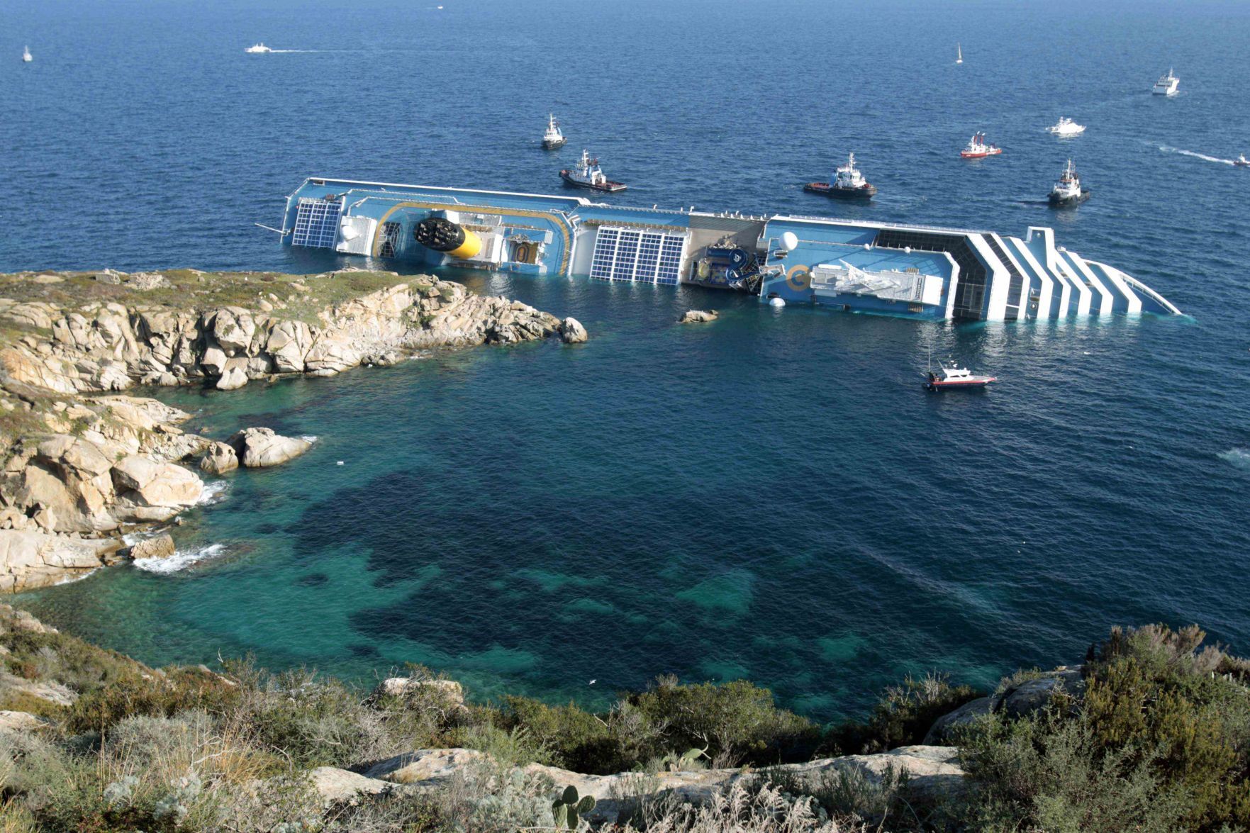 Jan. 13, 2012: The Costa Concordia runs aground